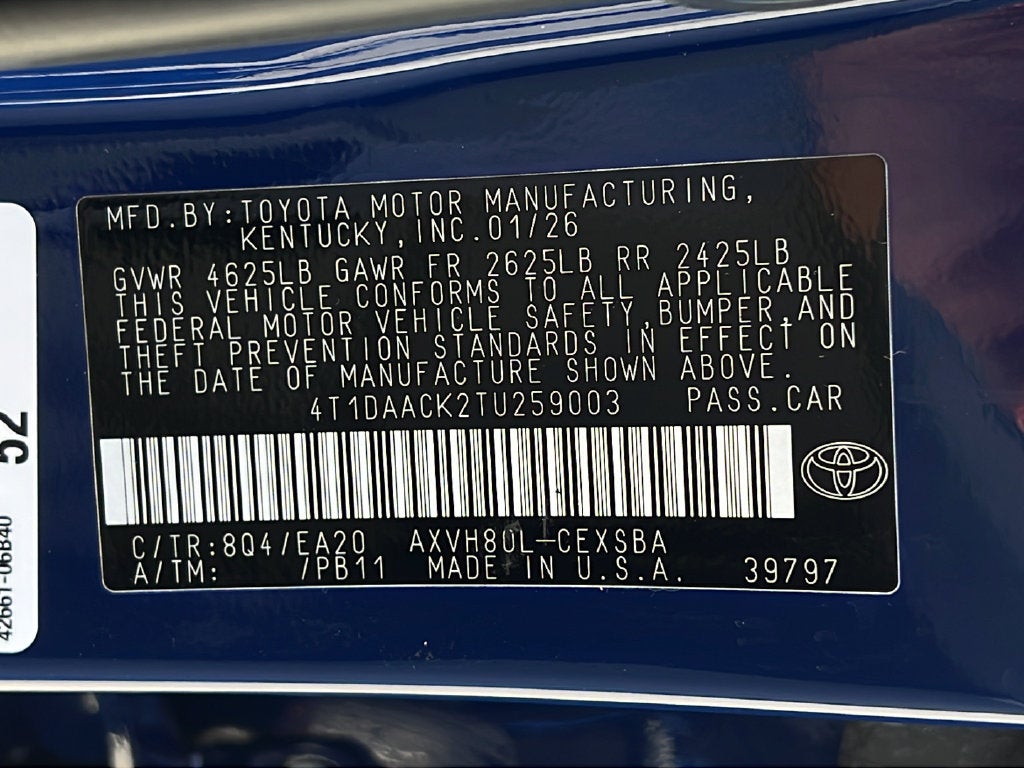 2026 Toyota Camry SE