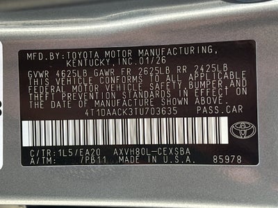 2026 Toyota Camry SE