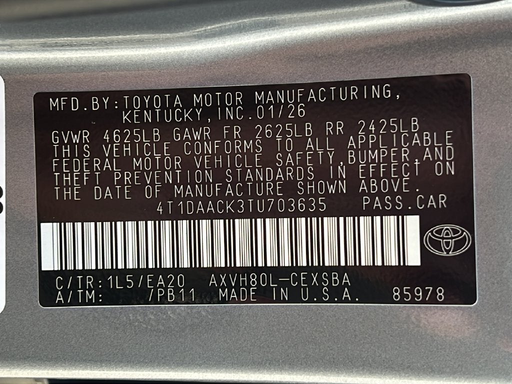 2026 Toyota Camry SE