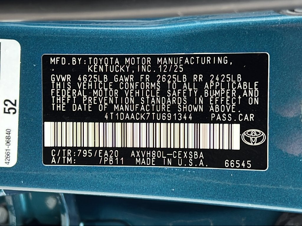 2026 Toyota Camry SE