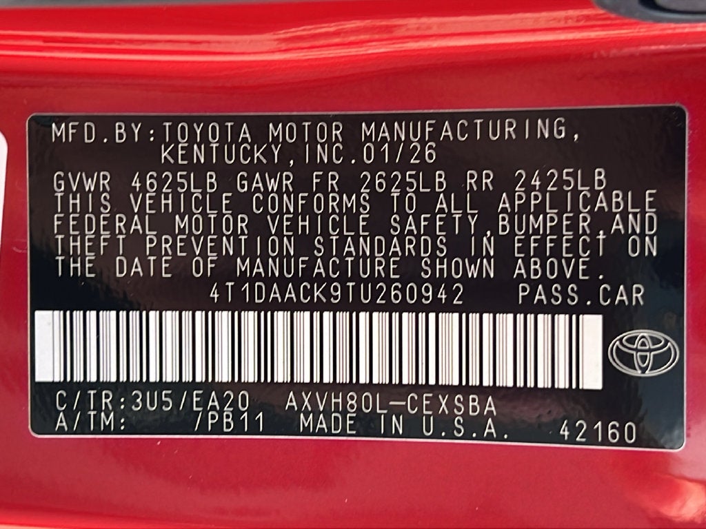 2026 Toyota Camry SE