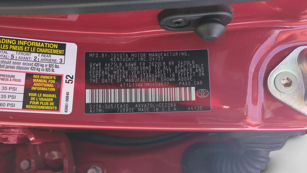 2021 Toyota CAMRY SE