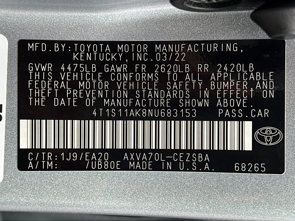 2022 Toyota Camry SE