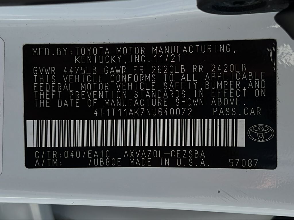 2022 Toyota Camry SE