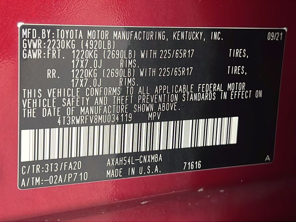 2021 Toyota RAV4 Hybrid XLE