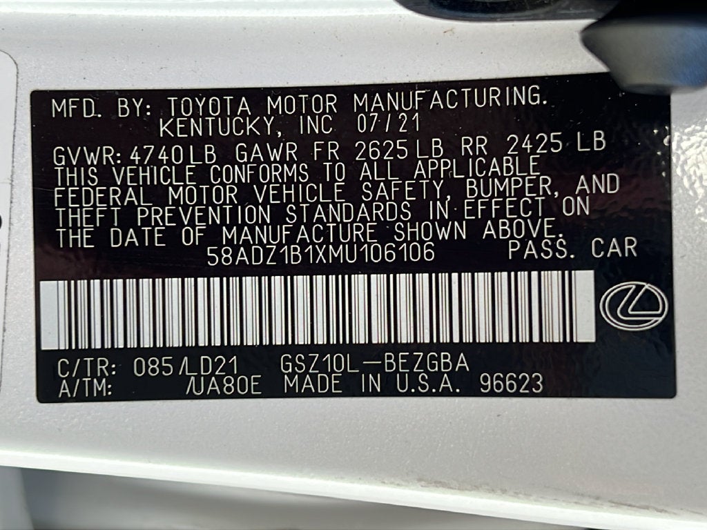 2021 Lexus ES 350
