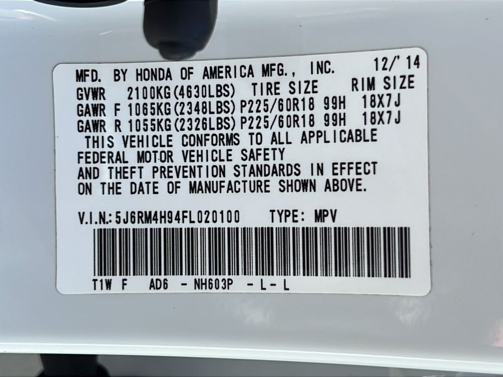 2015 Honda CR-V Touring