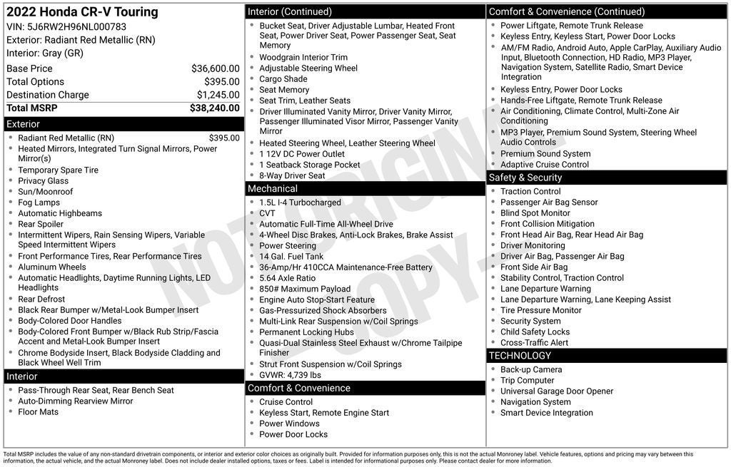 2022 Honda CR-V Touring
