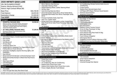 2020 INFINITI QX60 LUXE