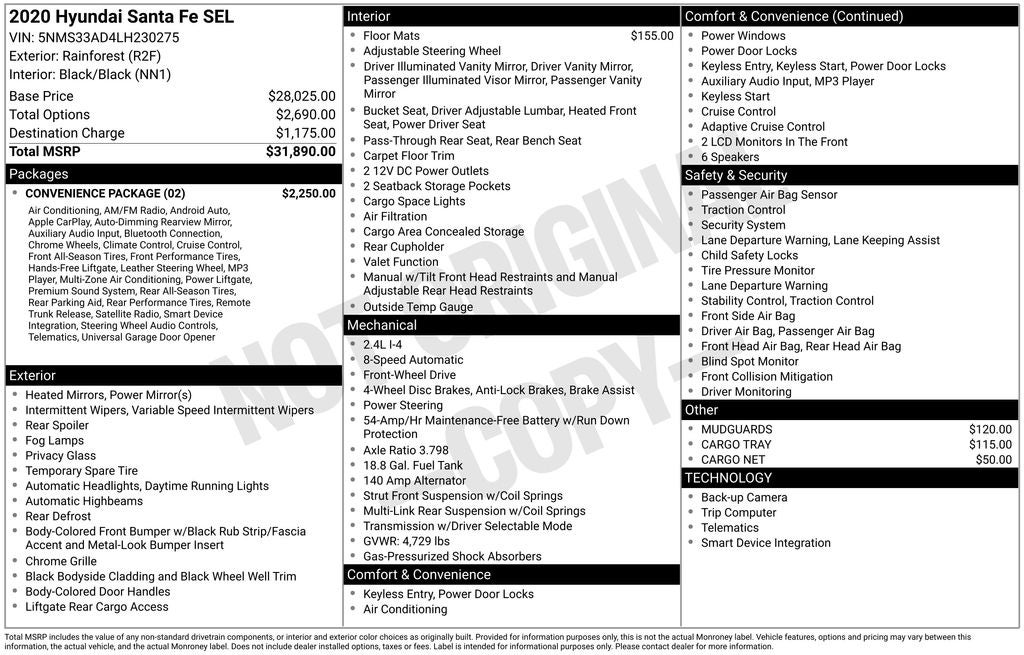 2020 Hyundai Santa Fe SEL