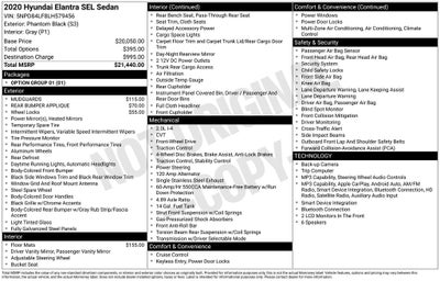 2020 Hyundai Elantra SEL