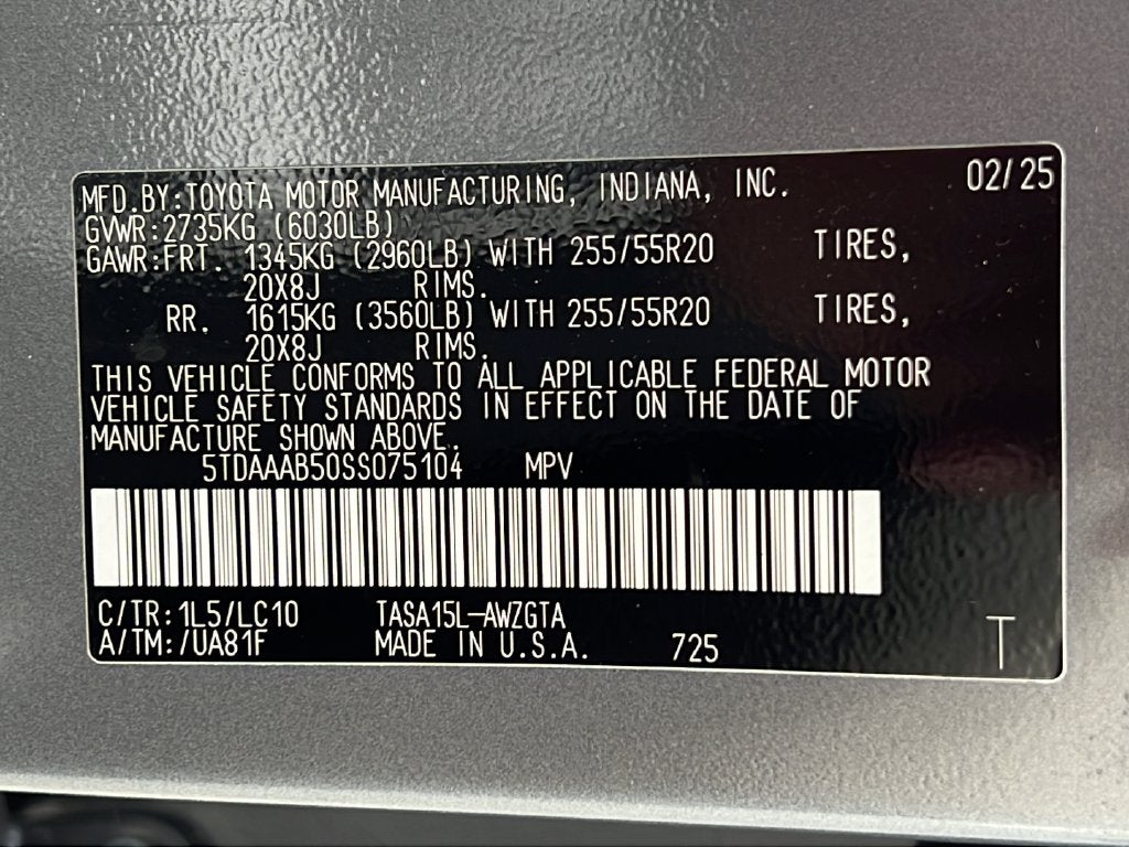 2025 Toyota Grand Highlander Limited