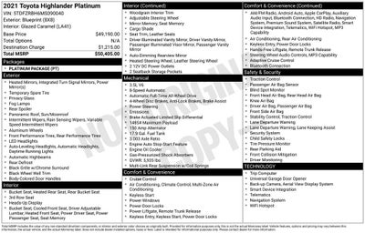 2021 Toyota HIGHLANDER Platinum