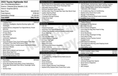 2022 Toyota Highlander XLE