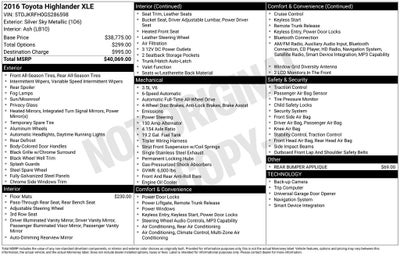 2016 Toyota Highlander XLE V6