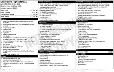 2023 Toyota HIGHLANDER XLE