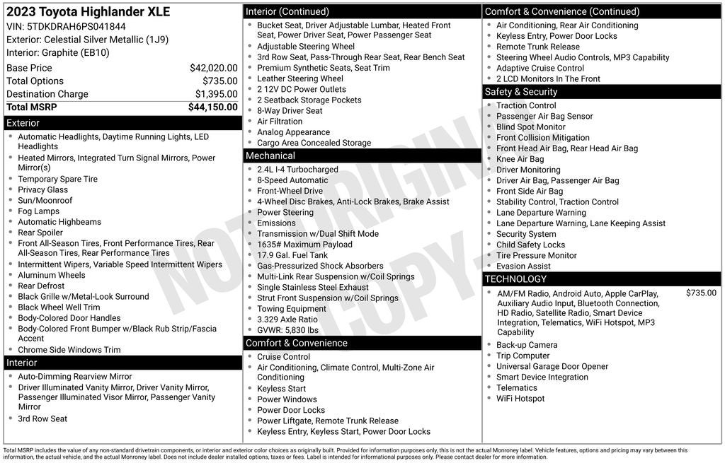 2023 Toyota Highlander XLE