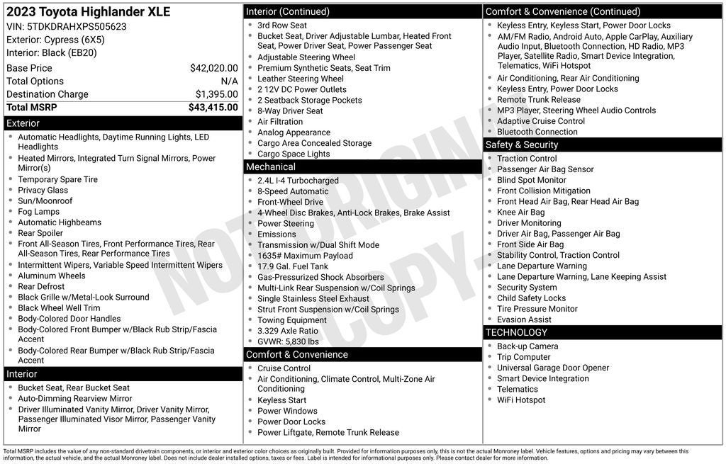 2023 Toyota HIGHLANDER Limited