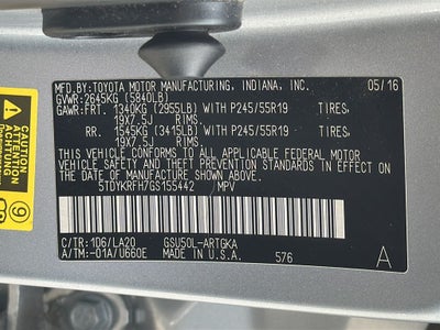 2016 Toyota HIGHLANDER Limited