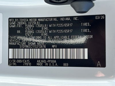 2026 Toyota Sienna XLE 8 Passenger