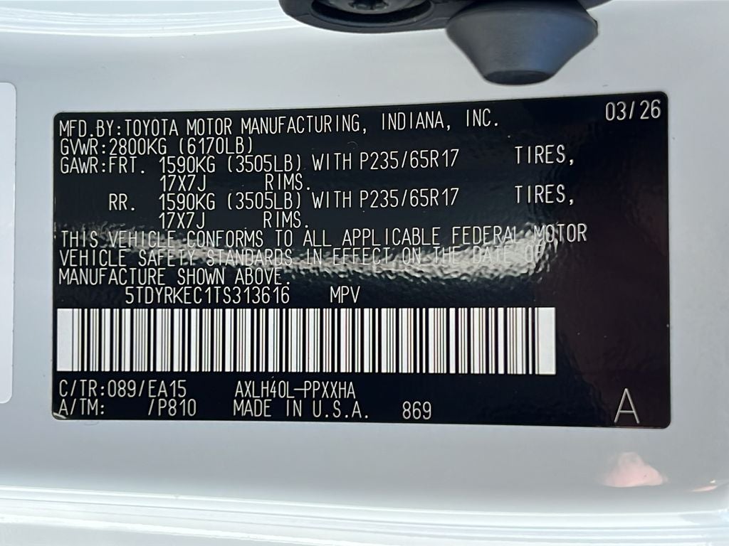 2026 Toyota Sienna XLE 8 Passenger