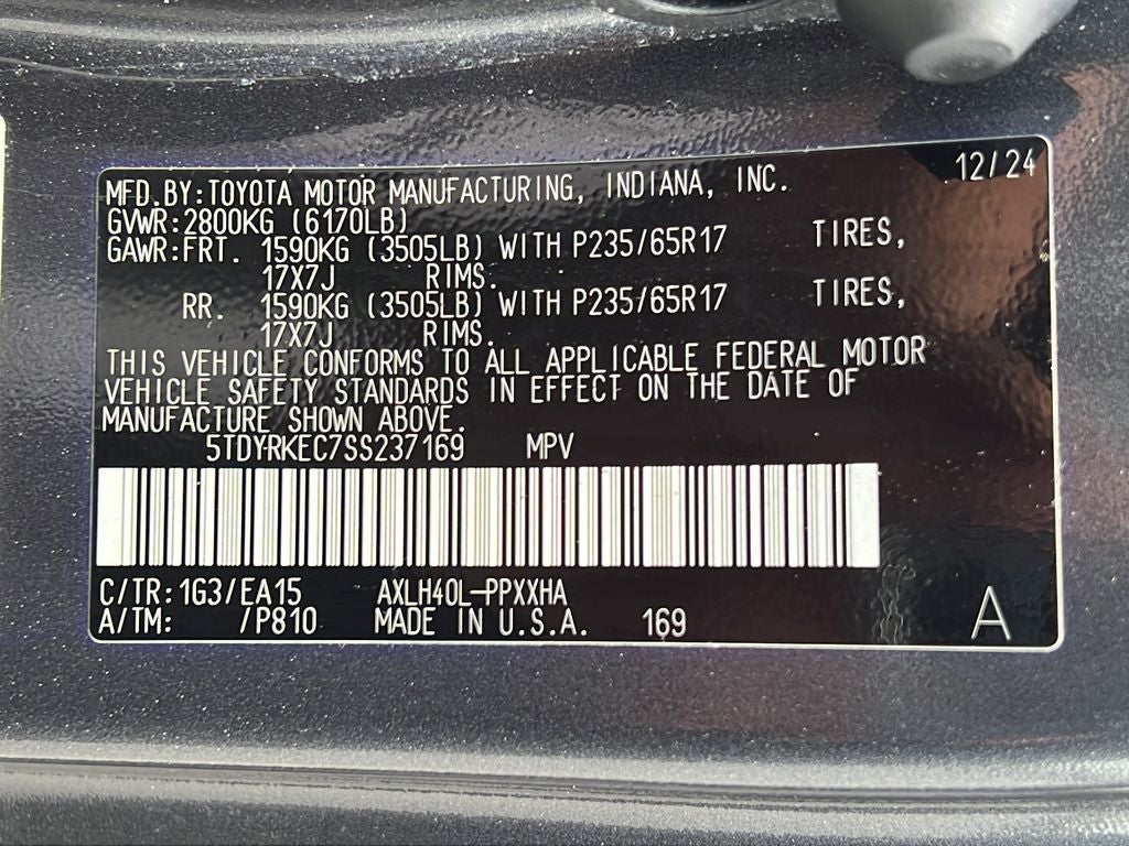 2025 Toyota SIENNA XLE XLE 8 Passenger