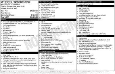 2018 Toyota HIGHLANDER Limited