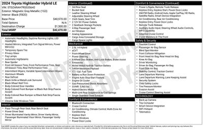 2024 Toyota Highlander Hybrid LE