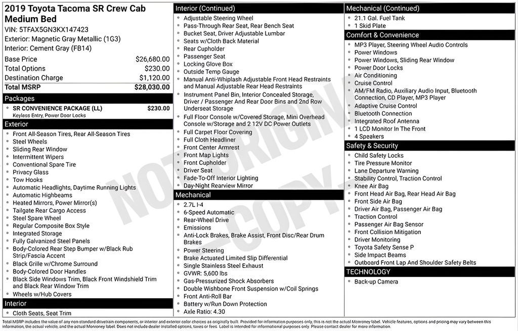 2019 Toyota Tacoma SR5