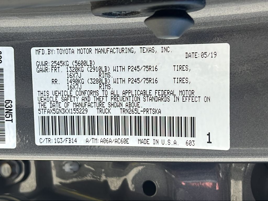 2019 Toyota Tacoma SR
