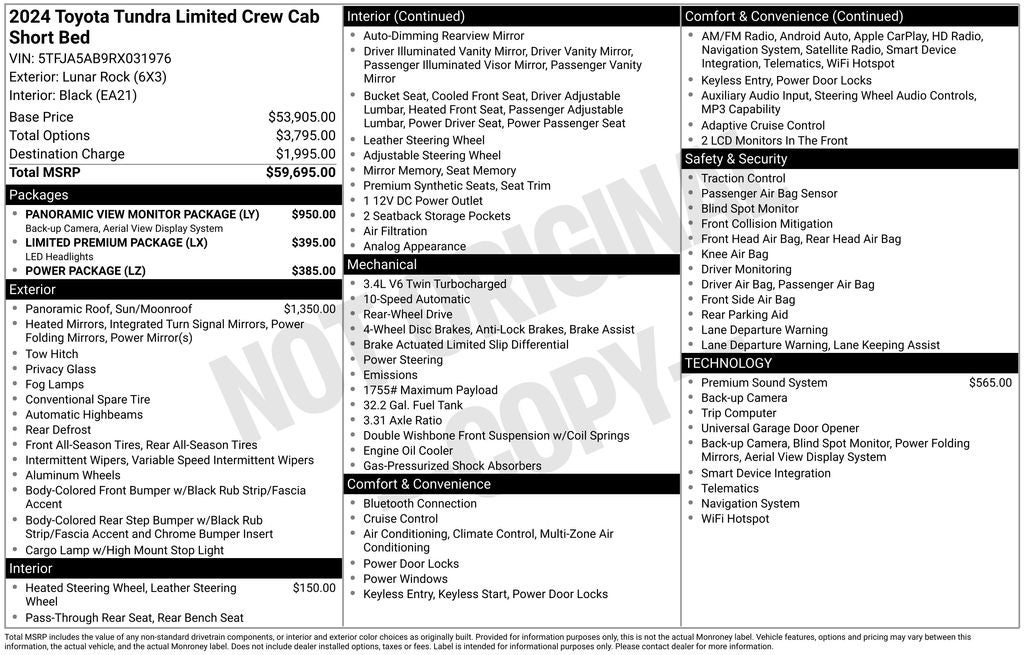 2024 Toyota TUNDRA 4X2 Limited