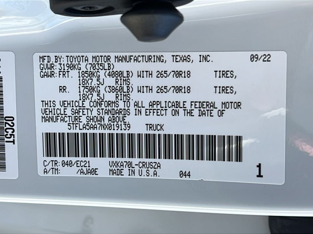 2022 Toyota Tundra SR5