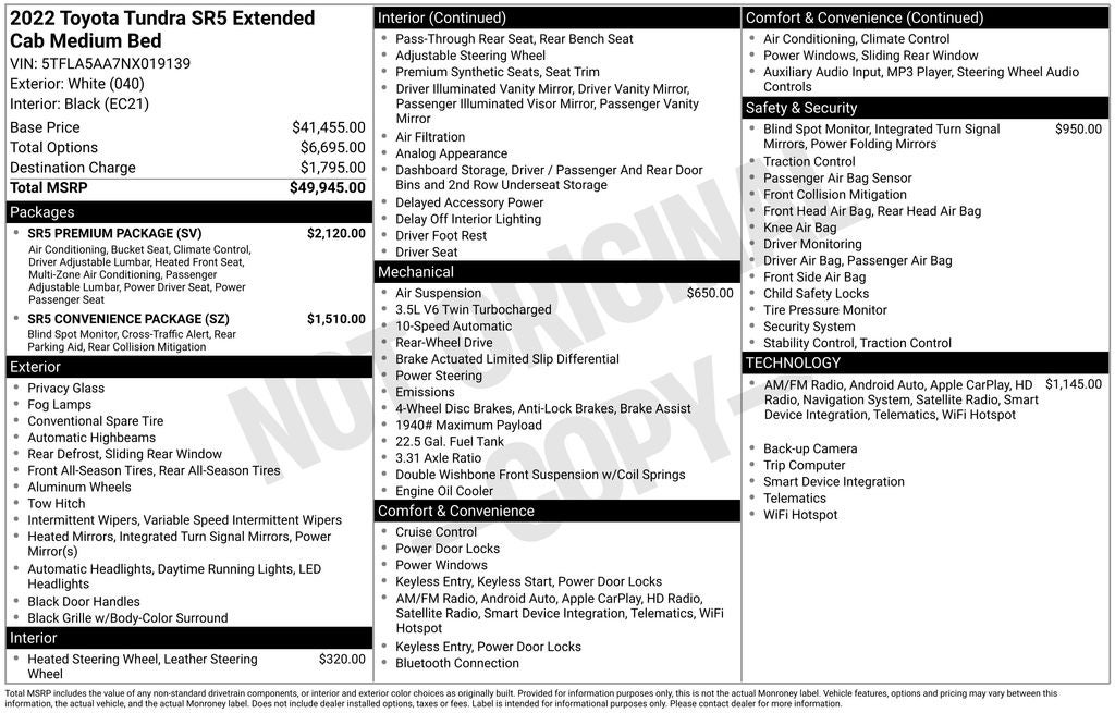 2022 Toyota TUNDRA 4X2 SR5