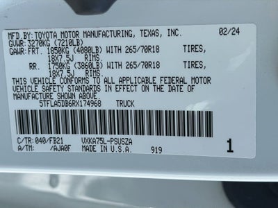 2024 Toyota TUNDRA 4X4 SR5