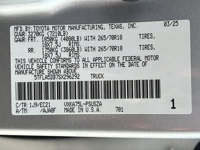 2025 Toyota Tundra SR5