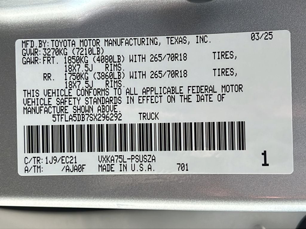 2025 Toyota Tundra SR5