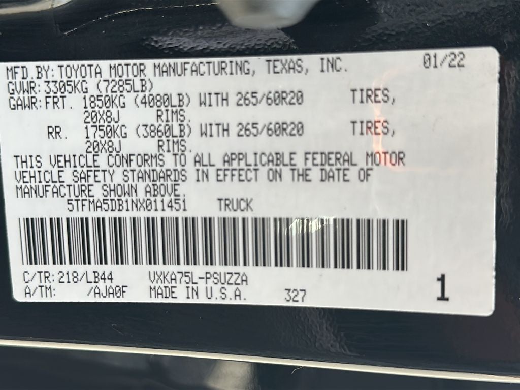 2022 Toyota TUNDRA 4X4 1794