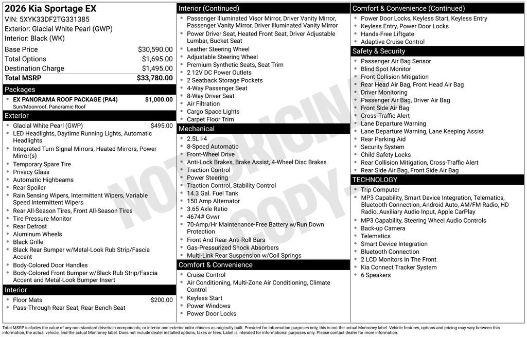 2026 Kia Sportage EX