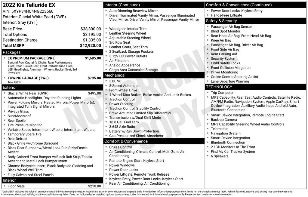 2022 Kia Telluride EX