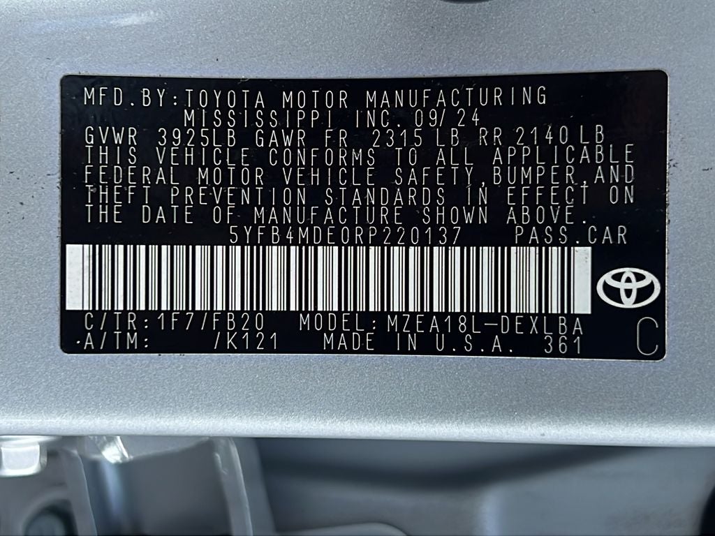 2024 Toyota Corolla LE