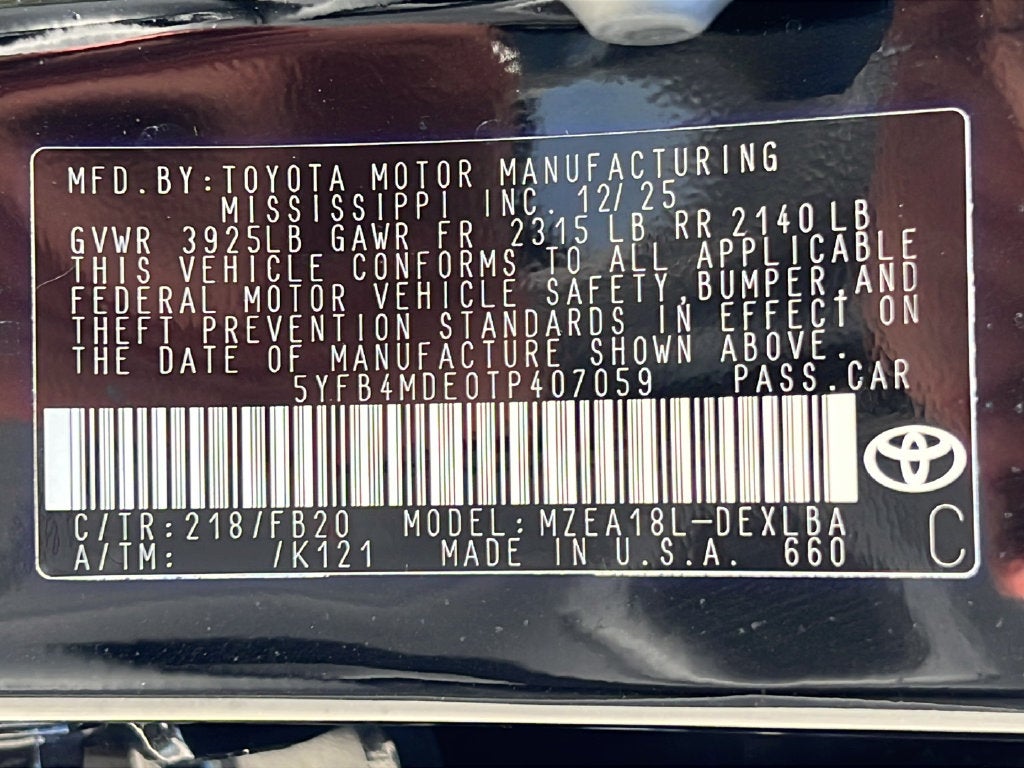 2026 Toyota Corolla LE