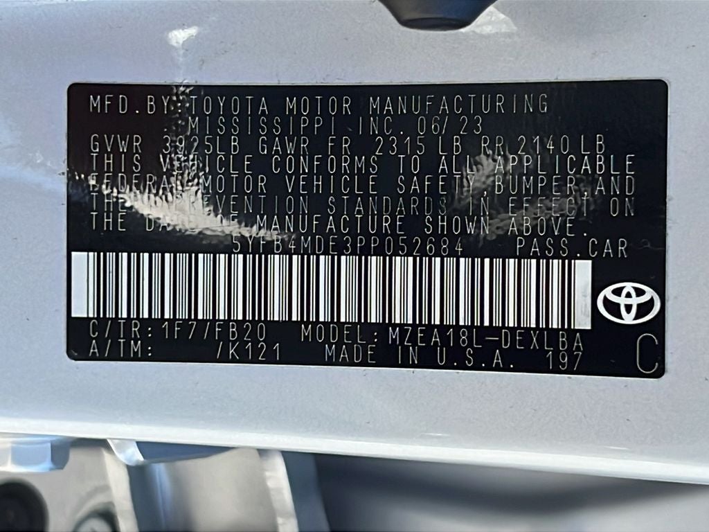 2023 Toyota COROLLA LE