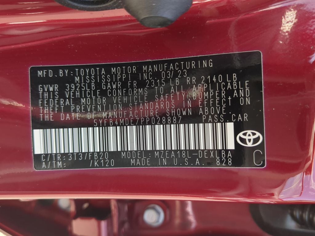 2023 Toyota COROLLA LE