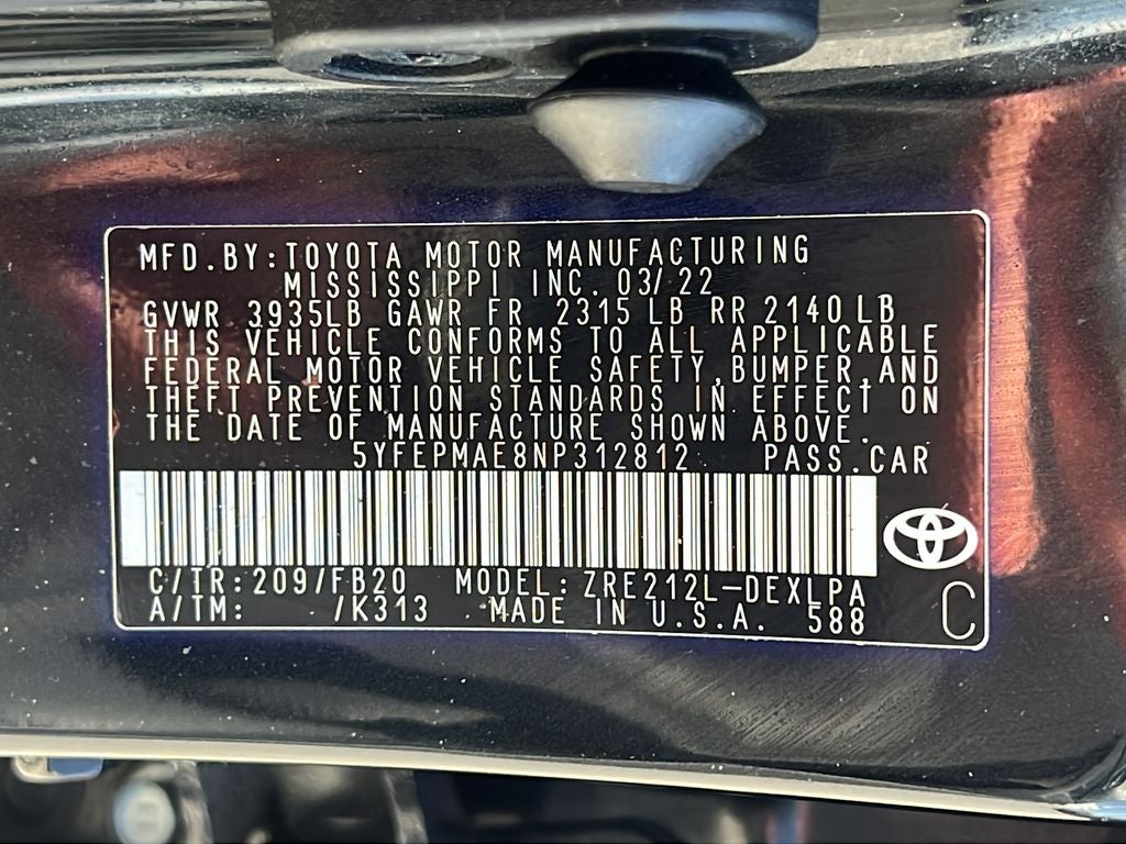 2022 Toyota Corolla LE