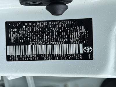 2020 Toyota COROLLA LE