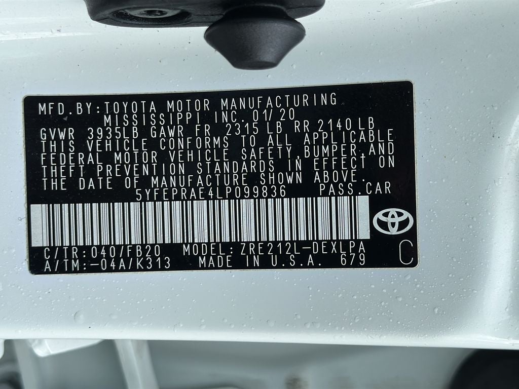 2020 Toyota COROLLA LE