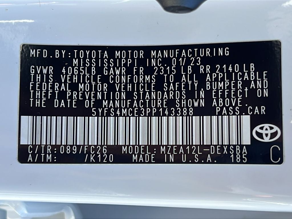 2023 Toyota COROLLA SE