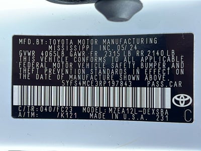 2024 Toyota COROLLA SE
