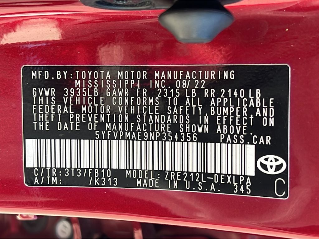 2022 Toyota Corolla LE