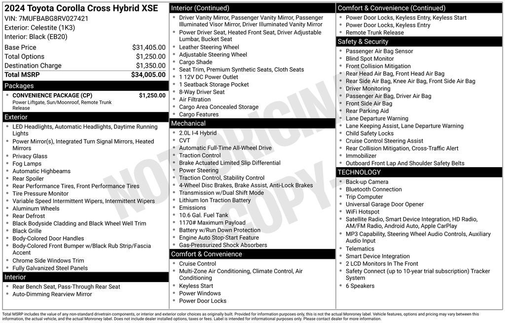2024 Toyota Corolla Cross Hybrid XSE